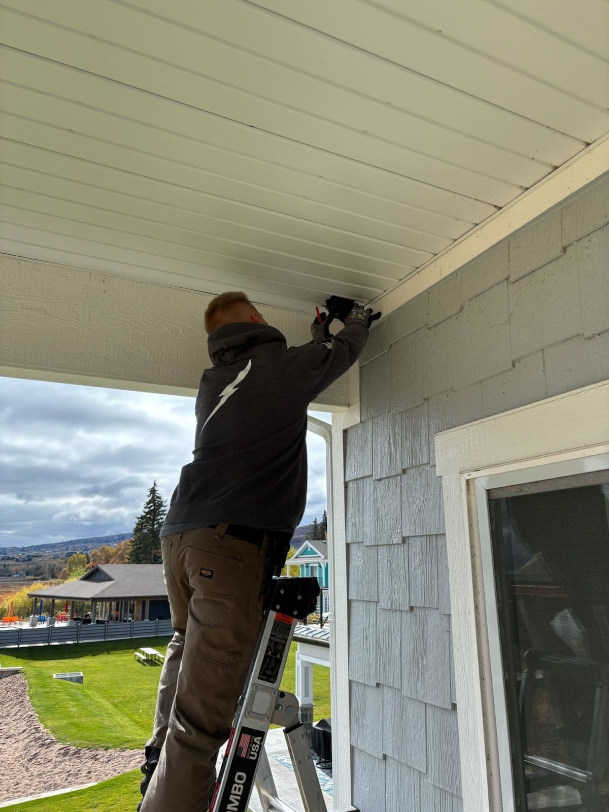 Soffit Receptacle Installation in Scenic Garden City
